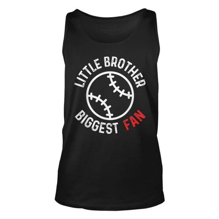 Little Brother Biggest Fan Baseball Season For Boys Game Day Tank Top