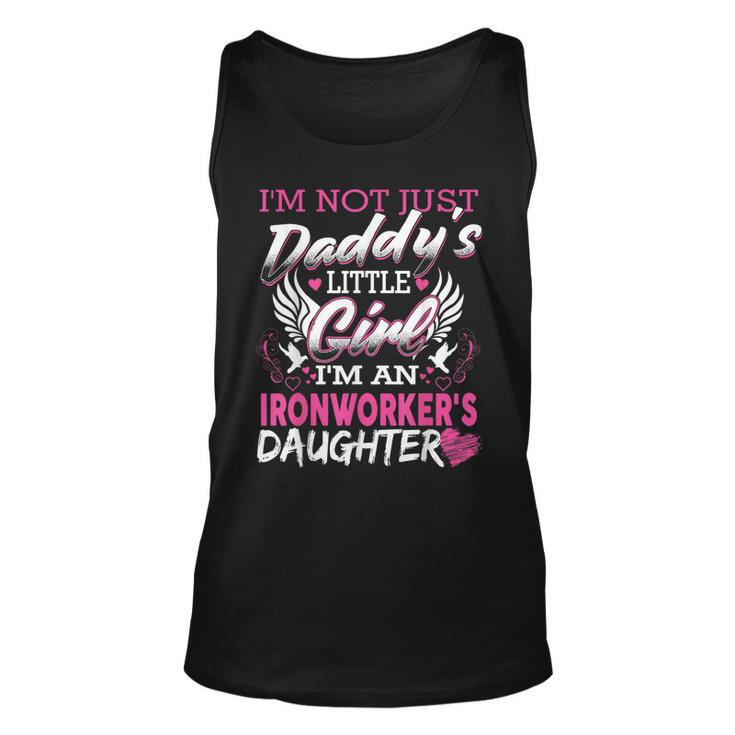 Little Daughter Girl Of Ironworker Dad Father Gift  Unisex Tank Top