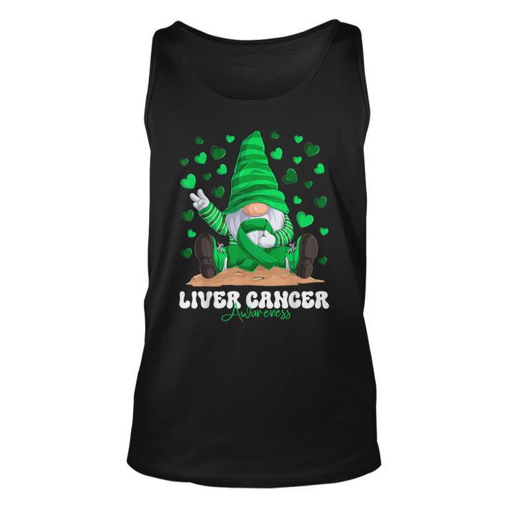 Liver Cancer Awareness Month Green Ribbon Gnome Tank Top