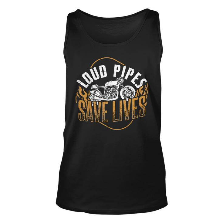 Loud Pipes Save Lives Speed Vehicle Drifting Motorcycle Unisex Tank Top