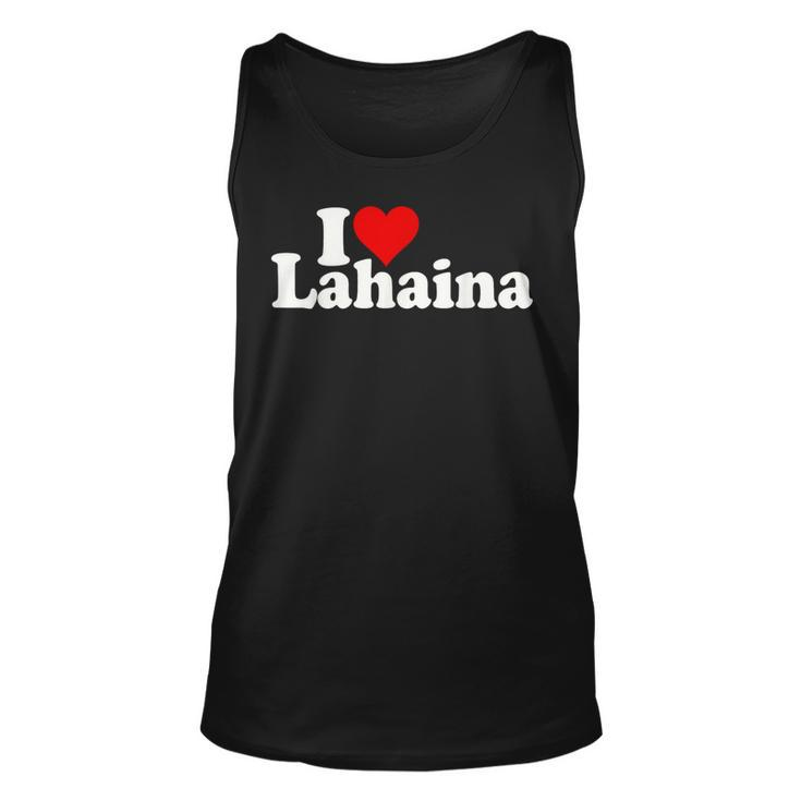 I Love Heart Lahaina Maui Hawaii Hawaiian Islands Tank Top