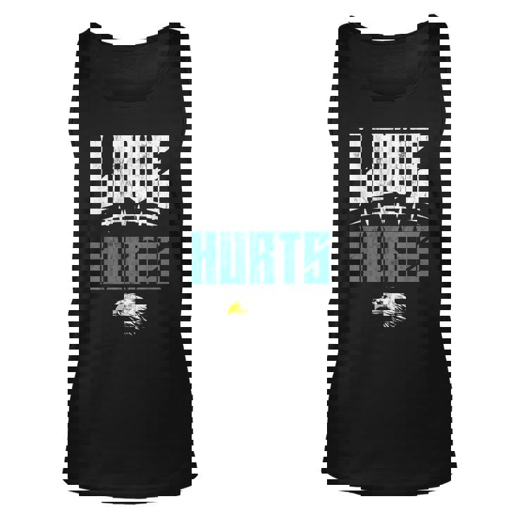 Love Hurts Eagles Distressed Tank Top