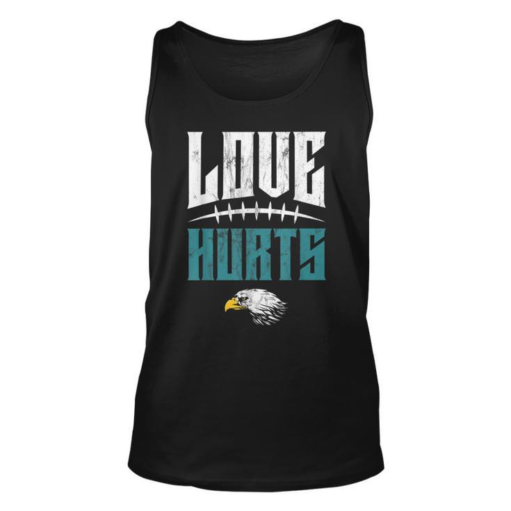 Love Hurts Eagles Distressed Tank Top