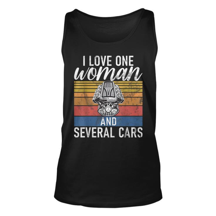 I Love One Woman And Several Cars Muscle Car Cars Tank Top