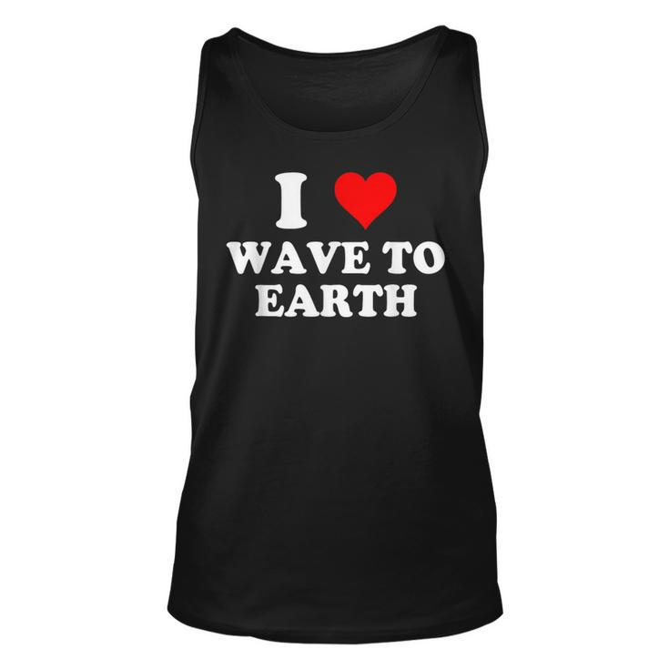 I Love Wave To Earth I Heart Wave To Earth Red Heart Tank Top