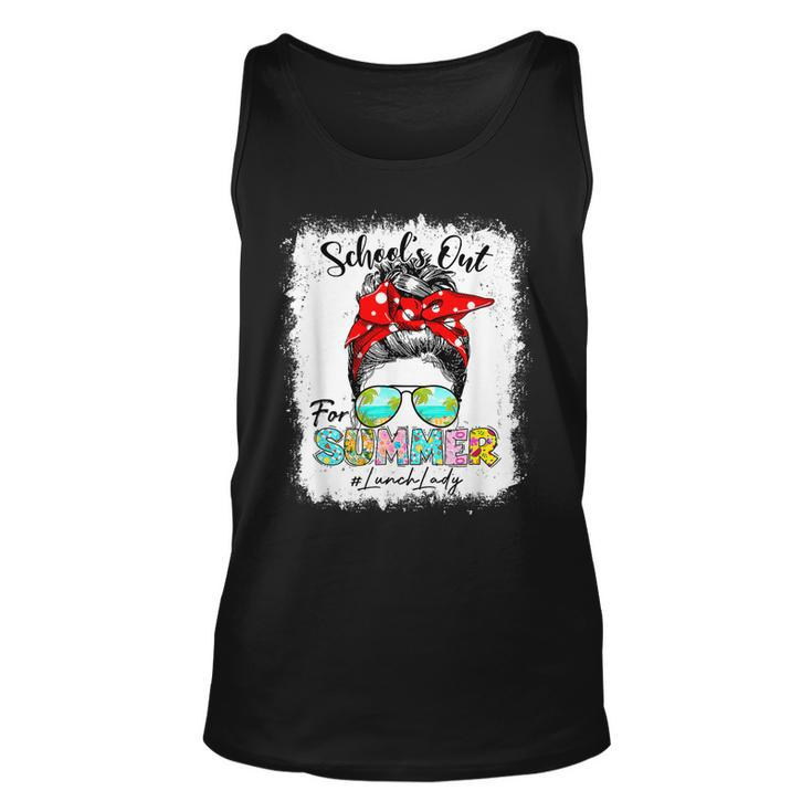 Lunch Lady Schools Out Summer Messy Bun Last Day Of School Unisex Tank Top