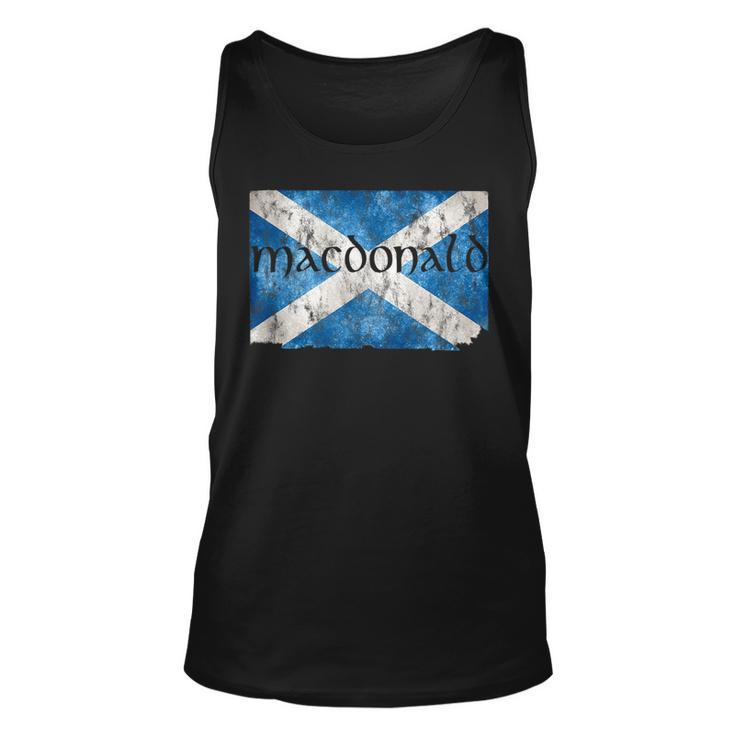 Macdonald Scottish Clan Name Scotland Flag Unisex Tank Top