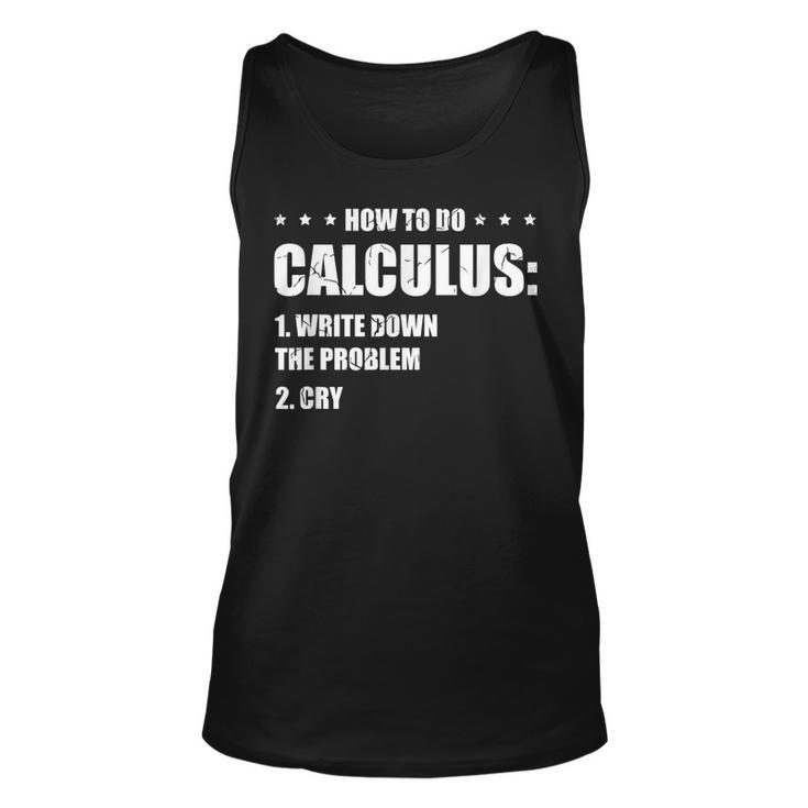 Math How To Do Calculus Algebra Math Tank Top