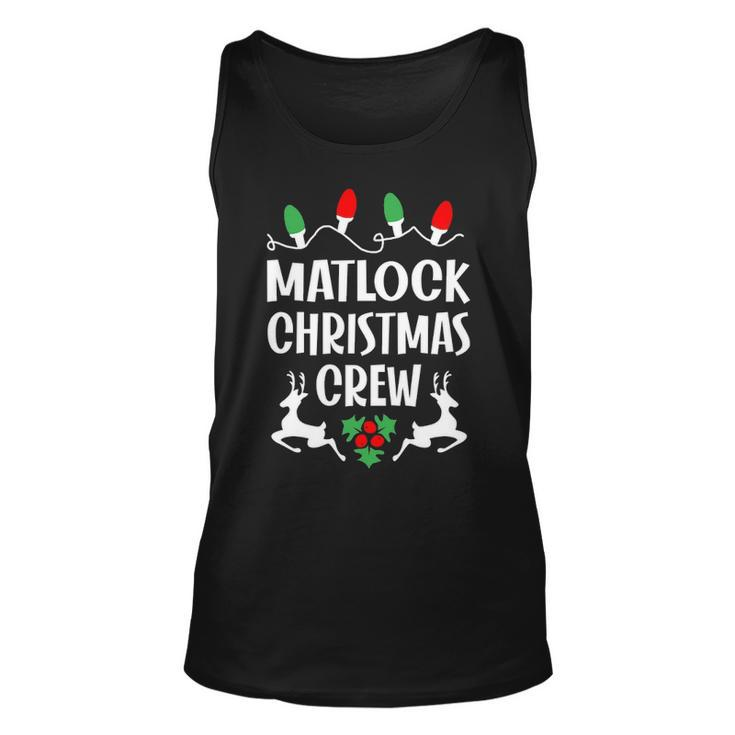 Matlock Name Gift Christmas Crew Matlock Unisex Tank Top