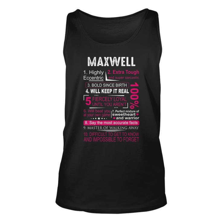 Maxwell Name Gift Maxwell V2 Unisex Tank Top