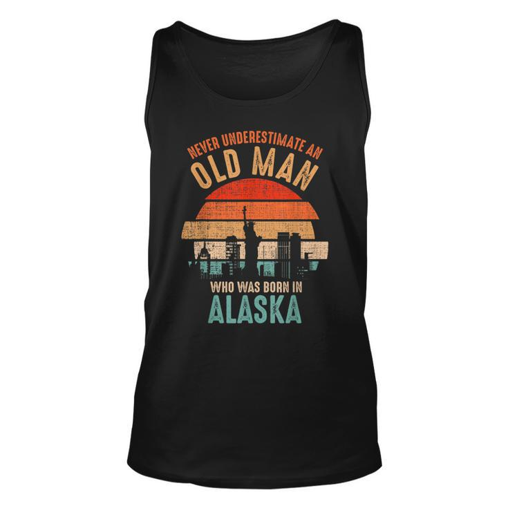 Mb Never Underestimate An Old Man Born In Alaska Unisex Tank Top