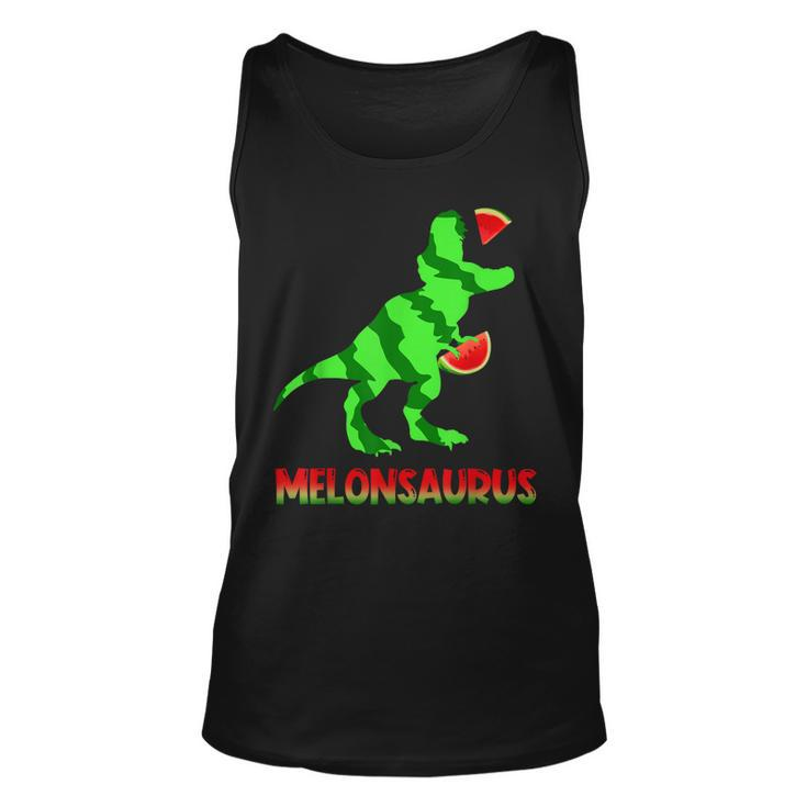 Melonsaurus Watermelon Dinosaur T Rex Summer Vacation Tank Top