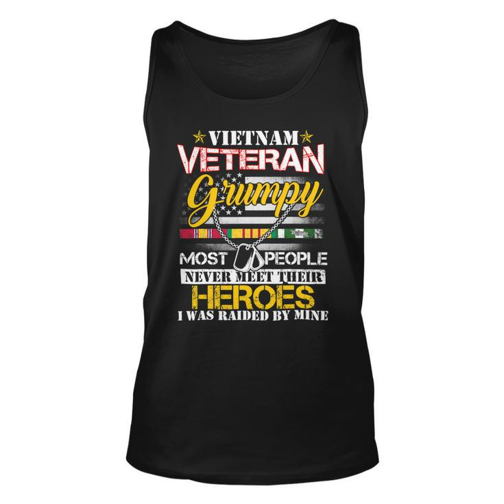 Mens Vietnam Veteran Grumpy Raised By My Hero Veteran Day 119 Unisex Tank Top