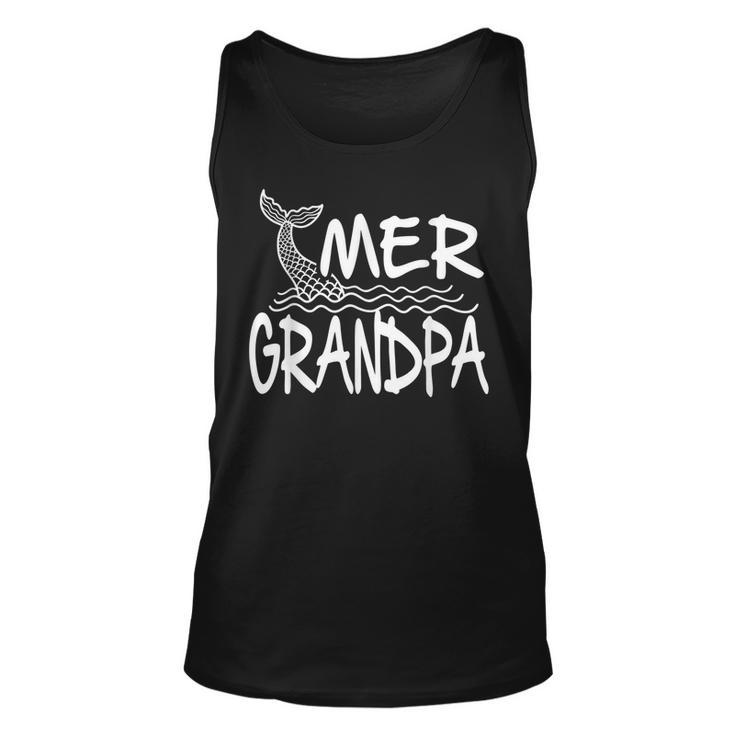 Mer Grandpa Mermaid Matching Family  Unisex Tank Top