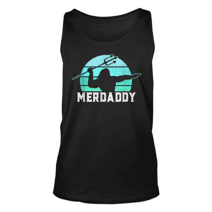 Merdaddy Security Merman Mermaid Daddy Fish Fathers Day  Unisex Tank Top