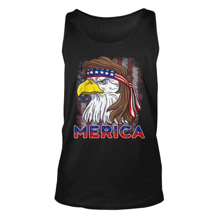 Merica Eagle Mullet American Flag Usa  4Th Of July Unisex Tank Top