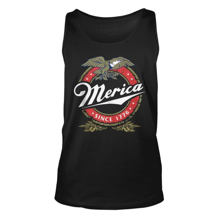 Merica Since 1776 4Th Of July Funny Redneck Eagle Mullet  Unisex Tank Top