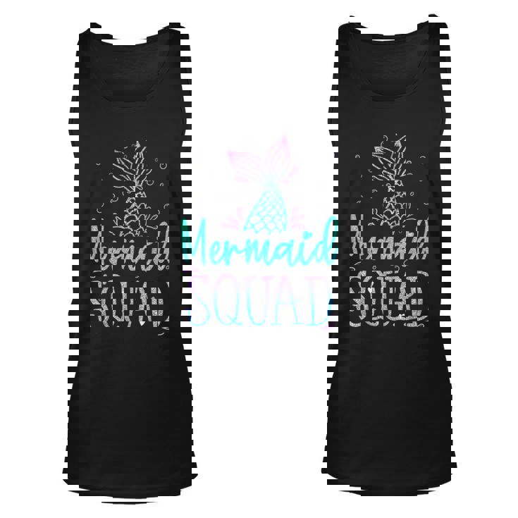 Mermaid Squad Birthday Mermaid Tail Squad Family Matching  Unisex Tank Top