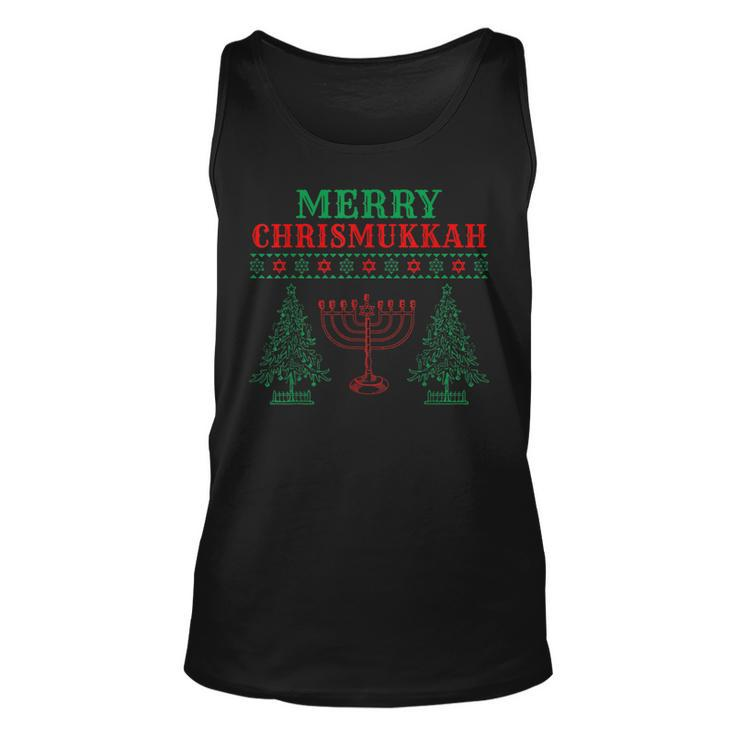 Merry Chrismukkah Ugly Christmas Sweater Tank Top