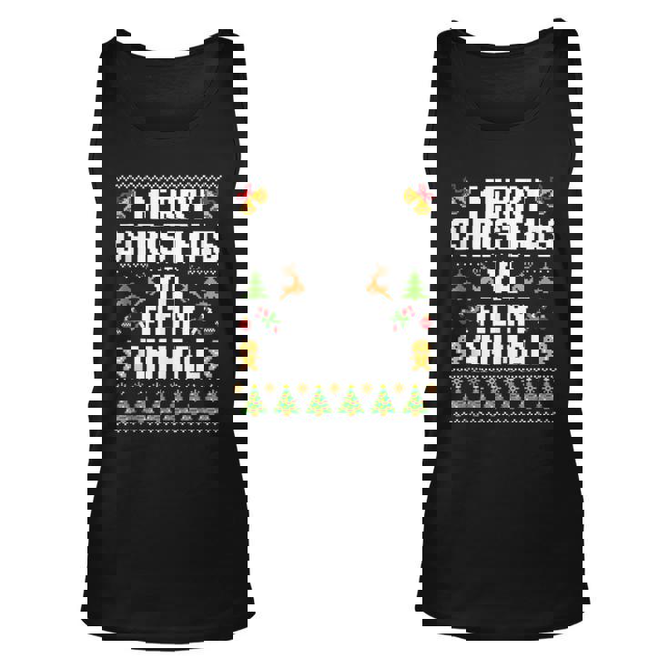 Merry Christmas Animal Filthy Ya Ugly Sweater Style Matching Tank Top