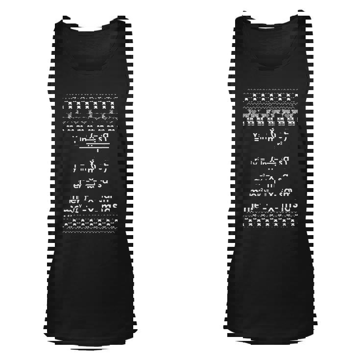 Merry Christmas Math Equation Ugly Christmas Sweater Tank Top