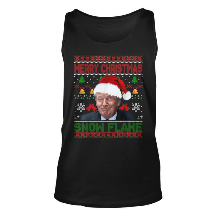 Merry Christmas Snowflake Santa Trump Xmas Ugly Sweater Tank Top