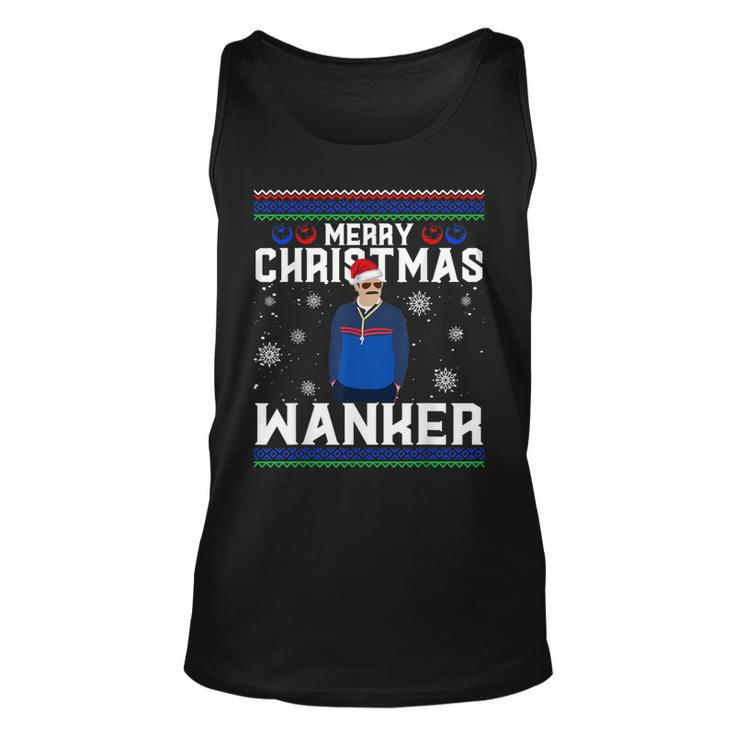 Merry Christmas Wanker Ugly Xmas Sweater Coach Soccer Tank Top