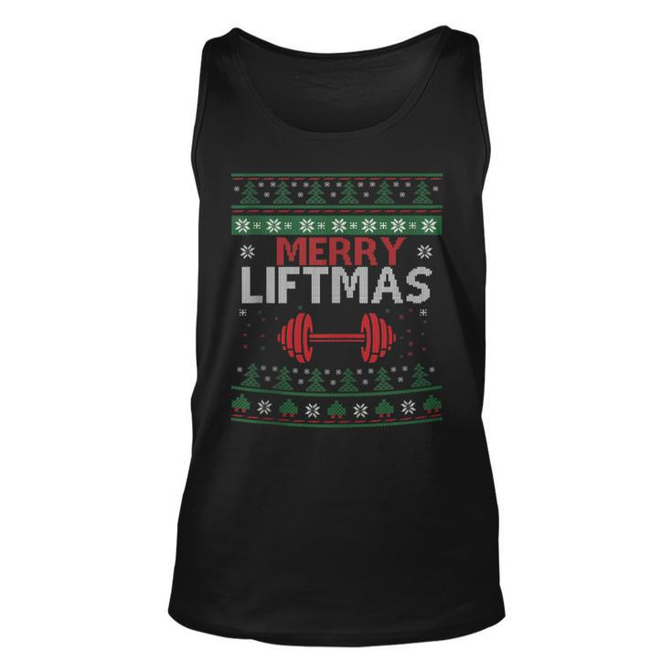 Merry Liftmas Ugly Christmas Sweater Gym Workout Tank Top
