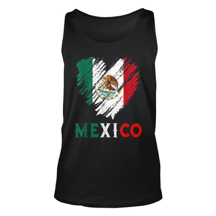 Mexico City Mexican Flag Heart Viva Mexico Independence Day Tank Top