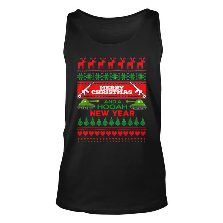 Military Ugly Christmas Sweater Army Tank Top