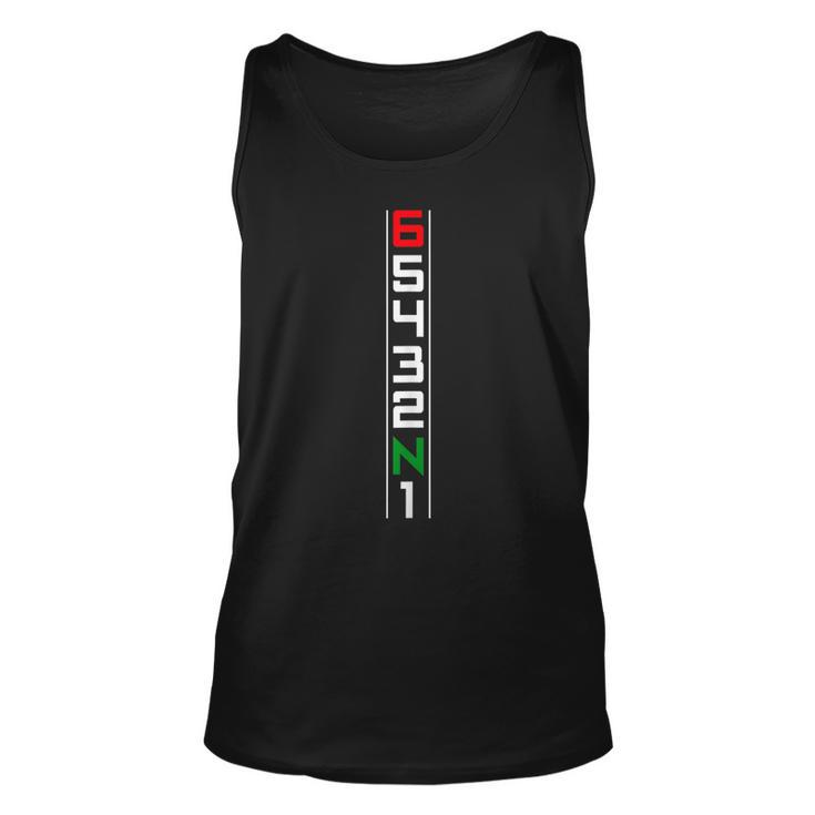Motorcycle Gear Shift Six Speed One Down Five Up Unisex Tank Top