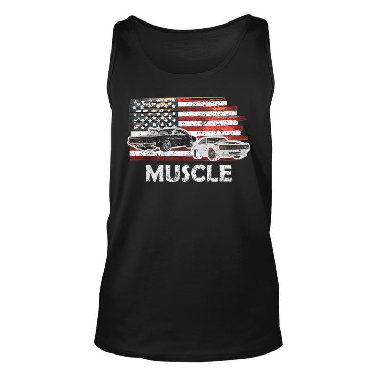 Muscle Car Lover American Flag 4Th Of July  Independence Unisex Tank Top
