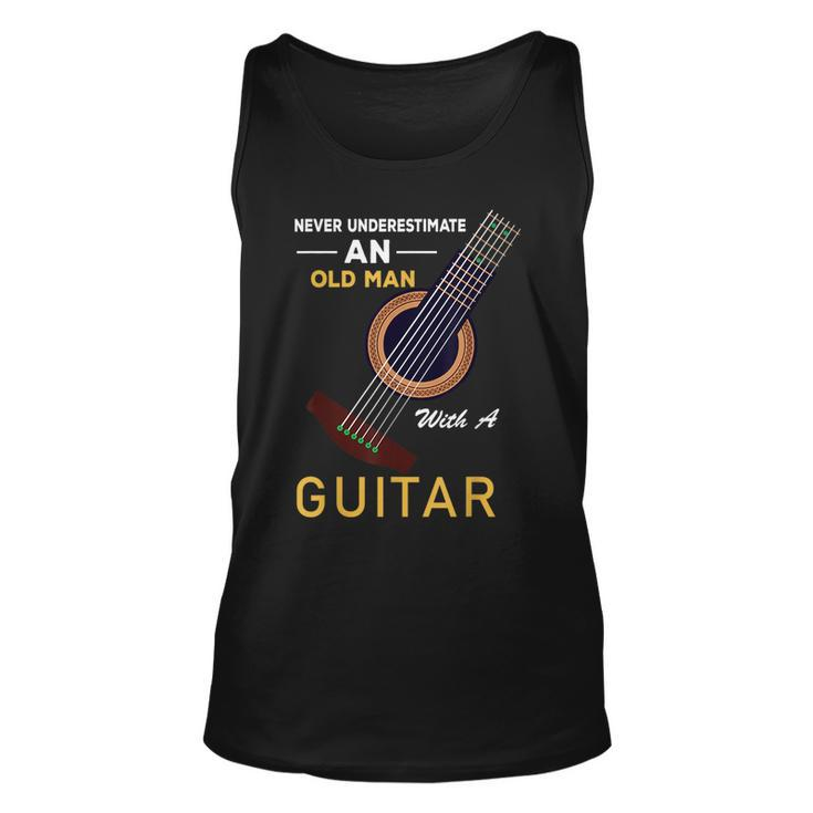 Music Band Owner Quote Guitarist Never Underestimate An Old Unisex Tank Top