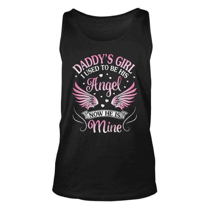 My Dad Is My Guardian Angel Daddys Girl  Daughter Unisex Tank Top