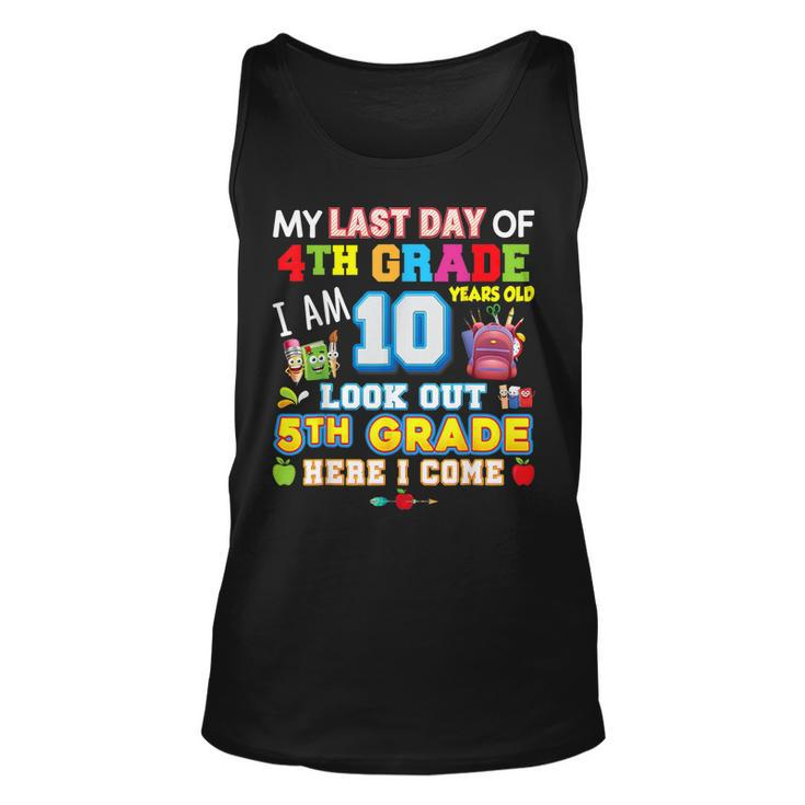 My Last Day Of 4Th Grade 5Th Here I Come So Long Graduate  Unisex Tank Top