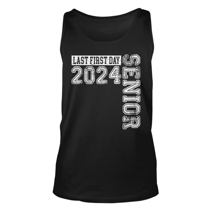 My Last First Day Senior Back To School 2024 Class Of 2024  Unisex Tank Top