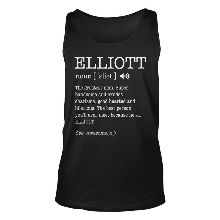 The Names Elliott Adult Definition Mens Personalized Definition Tank Top