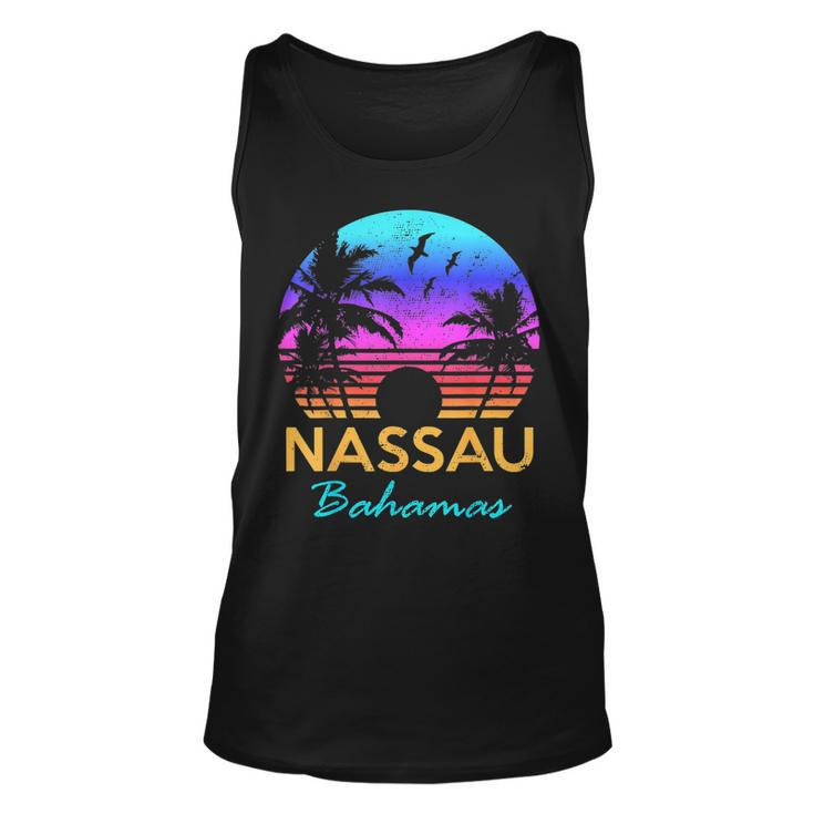Nassau Bahamas Beach Trip Retro Sunset Summer Vibes Graphic Bahamas Tank Top