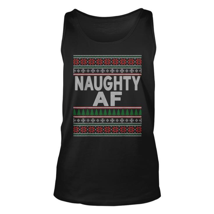 Naughty Af Ugly Christmas Sweater For Couples Tank Top