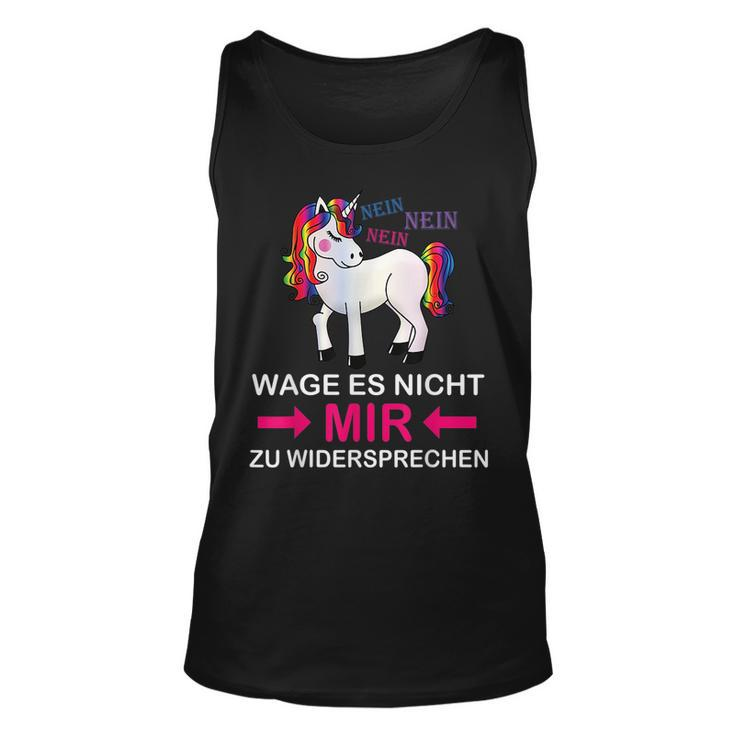 Neinhorn Unicorn Parody Dare It Nicht Mir Zu Recharge  Unisex Tank Top