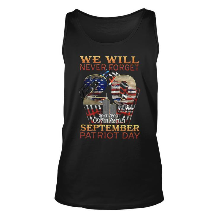 Never Forget Patriot Day 20Th 911  Unisex Tank Top