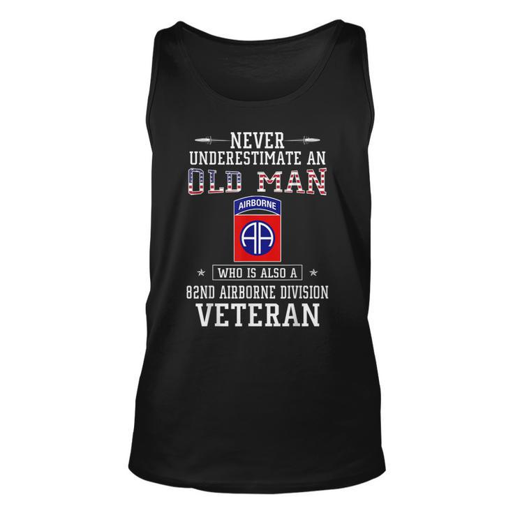 Never Underestimate A 82Nd Airborne Division Veteran  Unisex Tank Top