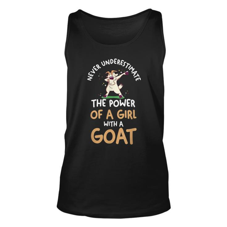 Never Underestimate A Girl With A Goat Unisex Tank Top