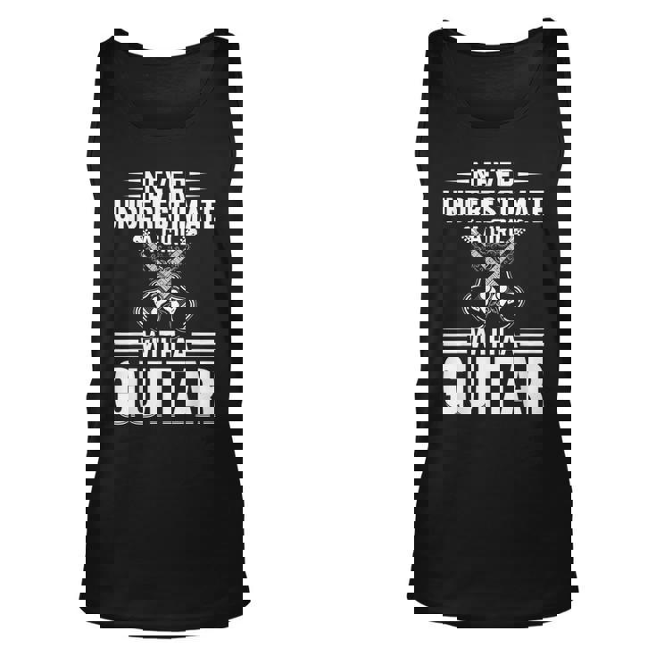 Never Underestimate A Girl With A Guitar Player Girl Unisex Tank Top