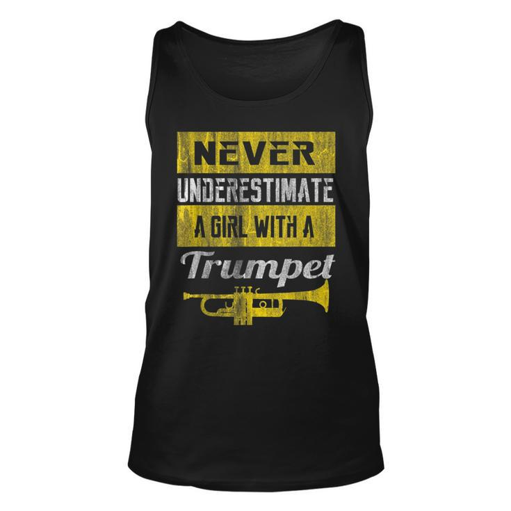 Never Underestimate A Girl With A Trumpe Unisex Tank Top