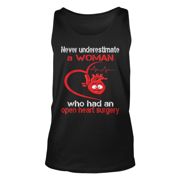 Never Underestimate A Woman Who Had An Open Heart Surgery Unisex Tank Top