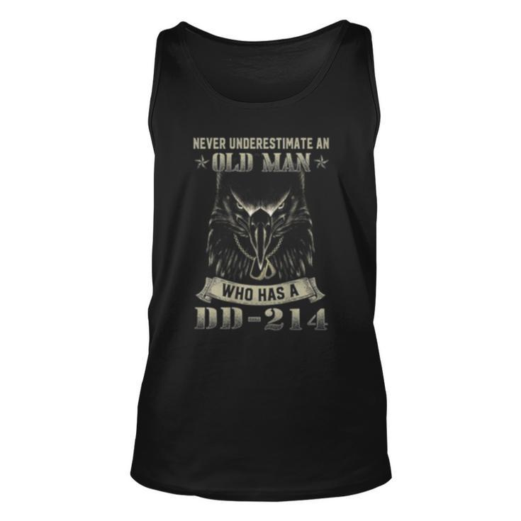 Never Underestimate An Old Man Who Has A Dd214  Unisex Tank Top