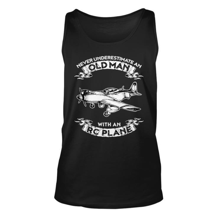 Never Underestimate An Old Man With An Rc Plane Unisex Tank Top