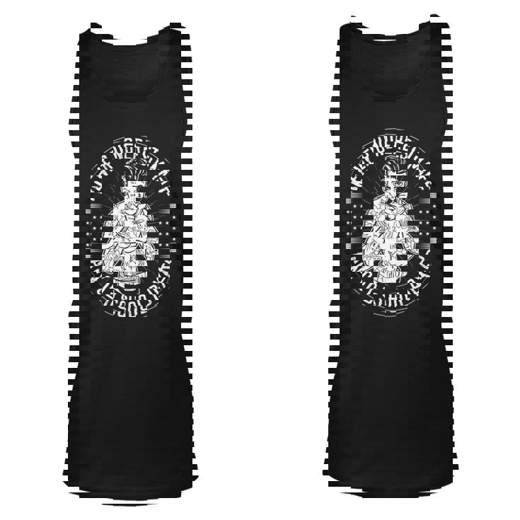 Never Underestimate An Old School Boxer Back Print Boxing Unisex Tank Top