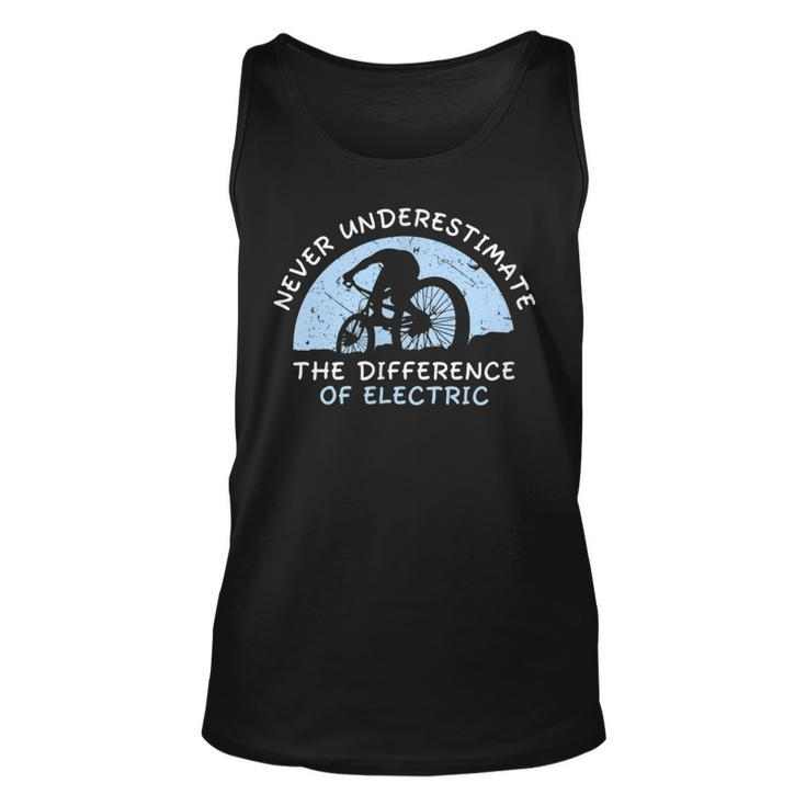 Never Underestimate Difference Of Ebike Electric Bicycle Unisex Tank Top